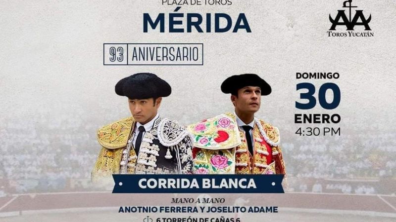 La Corrida del Aniversario de Mérida se retrasa al 19 de febrero