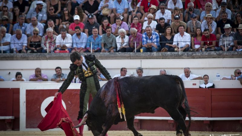 Aguado pone la distinción en la tarde al cortar una oreja
