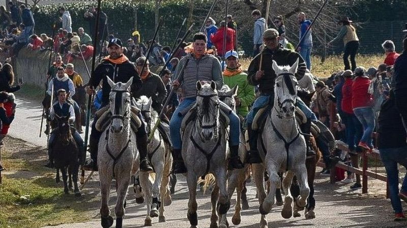 Exitoso encierro a caballo el de hoy en Ciudad Rodrigo