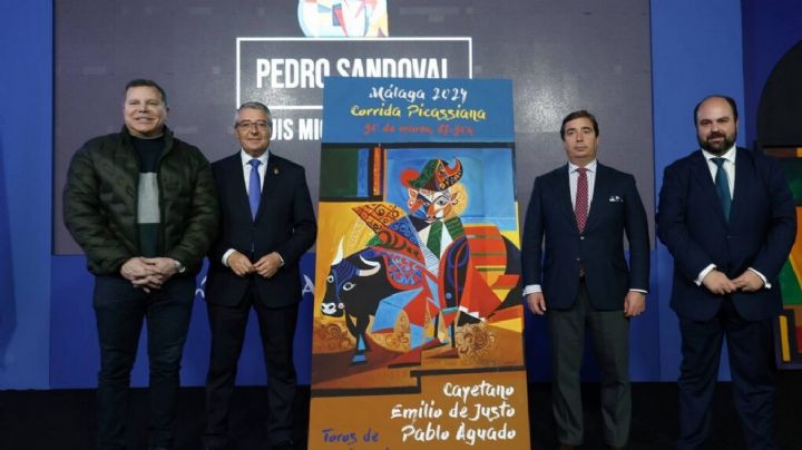 El artista Pedro Sandoval firma un cartel de lujo de la picassiana