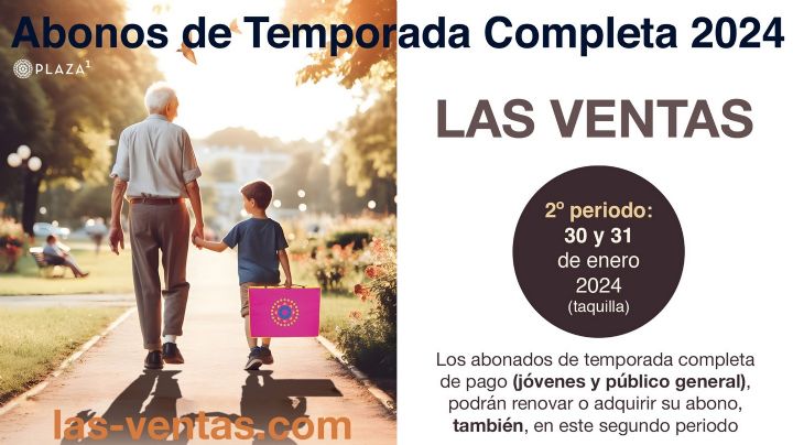 Este martes y miércoles, segunda fase de venta de abonos de temporada completa en Las Ventas
