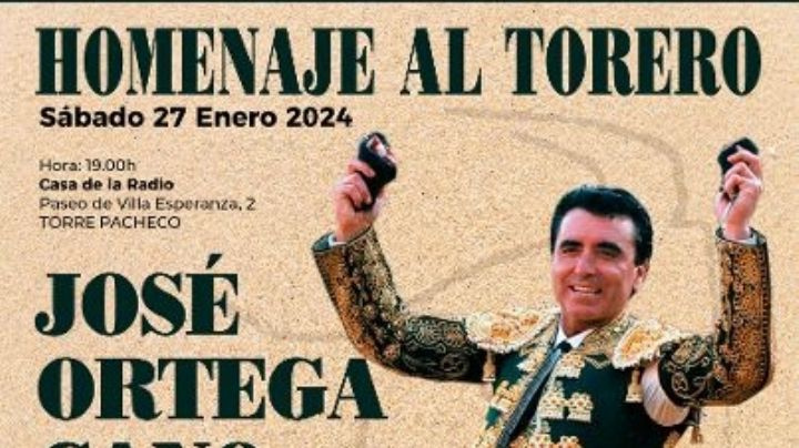 Ortega Cano será homenajeado y volverá a torear en Torre Pacheco