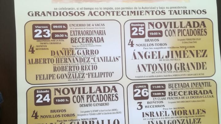 Nuevos carteles taurinos