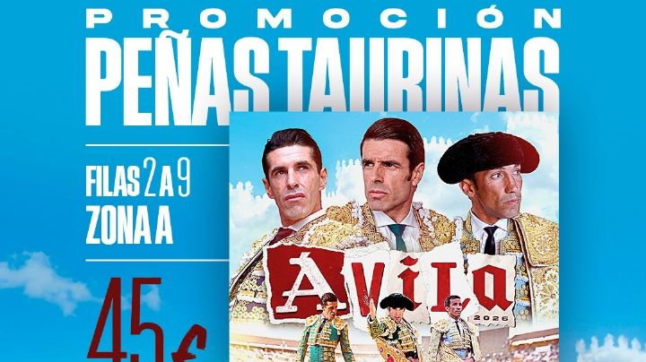Las peñas taurinas podrán disfrutar de la corrida de toros de Ávila con una importante promoción