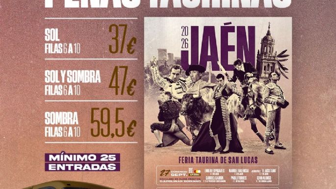 Las peñas taurinas podrán disfrutar de la feria de San Lucas de Jaén con una importante promoción